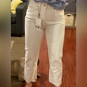 ZARA Premium The HW ankle straight in off-white